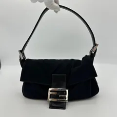 FENDI フェンディ ミニ マンマバケット FF 柄ズッキーノ ブラック ジャージー ワンショルダー ショルダーバッグ ハンドバッグ ヴィンテージ 中古 レディースのサムネイル