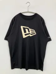 NEW ERA ニューエラ Tシャツ/カットソー L ブラック 前面プリント ワンポイント ブランドロゴ ミドル丈 半袖 クルーネック(丸首)