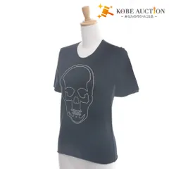 ■ ルシアンペラフィネ lucien pellat-finet Tシャツ 半袖 トップス カットソー スカル ドクロ ラインストーン レディース S ブラックのサムネイル