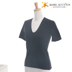 ■ ルシアンペラフィネ Tシャツ 半袖 トップス Vネック カットソー ラインストーン スカル ドクロ レディース XS ブラックのサムネイル
