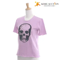 ■ ルシアンペラフィネ lucien pellat-finet Tシャツ 半袖 丸首 トップス カットソー スカル ドクロ スタッズ レディース S パープルのサムネイル