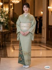 正絹訪問着 作家物 辻が花絞り ⑩( 黒留袖、紬、袋帯なども出品) 正絹
