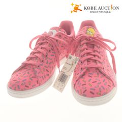 ■ adidas x THE SIMPSONS 콜라보 스니커즈 구두 STAN SMITH J GV7950 Donut sprinkles 여성 24 핑크 상자/태그 첨부 미사용(역 개미)