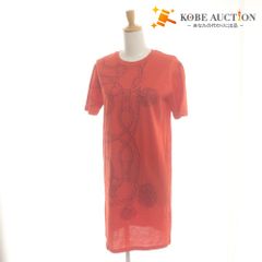 HERMES エルメス 半袖ワンピース Tシャツ レッド - メルカリ