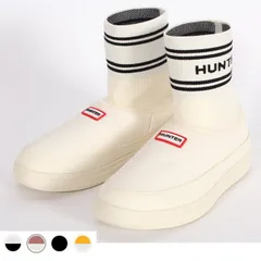 ハンター HUNTER イン/アウト ハンター ニッテッド ソック スリッパ UFS7113REN スニーカー 靴 スリッポン 靴下 シェイデッド ホワイト / ブラック 長靴 ラバーブーツ オールシーズン 防水 UNISEX ORIGINAL BOOTのサムネイル