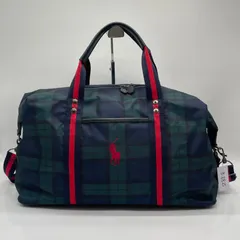 BN8825□POLO GOLF RALPH LAUREN 2WAY ボストンバッグ チェック ナイロン シューズポケット付き ゴルフ レア