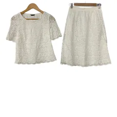 TO BE CHIC(トゥービーシック) スカートセットアップ レディース美品  - 白 レースのサムネイル