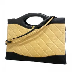 シャネル(Chanel) シャネル ハンドバッグ マトラッセ ラムスキン ベージュ ブラック  2wayバッグレディース P2826317