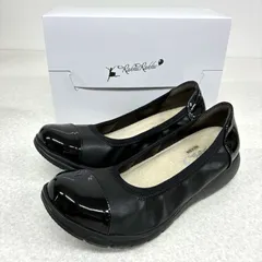 【極美品/箱付】ラックラック 空飛ぶパンプス 24cm はっ水 エナメル 黒