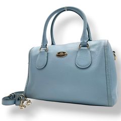 Salvatore Ferragamo フェラガモ ガンチーニ レザー 2WAY ショルダーバッグ ハンドバッグ ワンショルダー 肩掛け ネイビー シルバー金具 レディース C1 Salvatore Ferragamo - Salvatore Ferragamo フェラガモ ガンチーニ