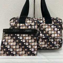 2909　LeSportsac　レスポートサック　トートバッグ　ハンドバッグ　ポーチ　ブラック　黒　ベージュ　ブラウン　ブロック柄　レディース　軽量　シンプル　カジュアル