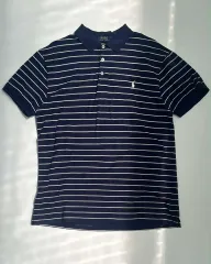 XL ポロ ラルフローレン スリムフィット ストレッチ メッシュ ストライプ ポロシャツ pk