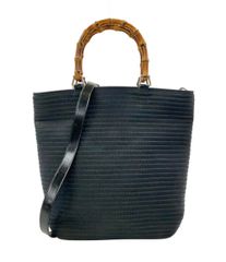 GUCCI バンブー2way 黒 編み込みショルダーバッグ - メルカリ