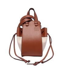 LOEWE ロエベ ハンモック ミニ タン ニット 2way リピートアナグラム 