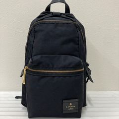 美品 ランバンオンブルー トロカデロ リボン リュック ブラック h305 