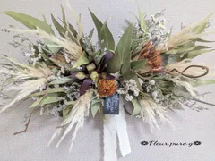 大きめ55cm✿横長スワッグ✠ネイティブフラワースワッグ✠ドライフラワー✠横長インテリア✠ワイルドフラワー✱プロテア✱ユーカリ✱