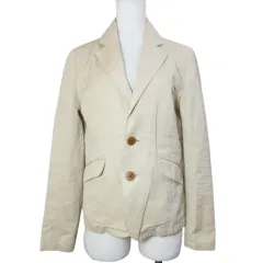 パドカレ pas de calais テーラードジャケット シングル 2B 背抜き ベージュ /Xのサムネイル
