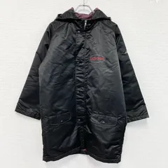 adidas　アディダス　ベンチコート　中綿入り　デサント　黒　ブラック　160サイズ　古着