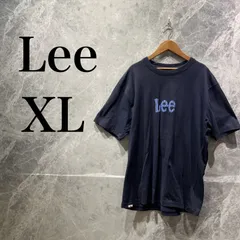 Lee メンズ XL 紺 Tシャツ ロゴ カットソー 美品 半袖