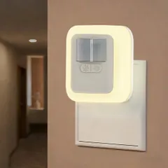 LUTW人感センサーライト室内LEDナイトライト【2026発売】コンセント10段階調光点灯時間4モード明暗センサー搭載フットライト省エのサムネイル