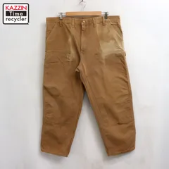 90s USA製 vintage Carhartt ダック ダブルニー BRN ペインターパンツ メンズ 表記44×30サイズのサムネイル
