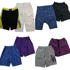 古着卸 まとめ売り ショートパンツ MIX 8枚セット ( メンズ S ) イージー プロチーム MLB ブラック グレー スウェット 中古 古着 NE6580