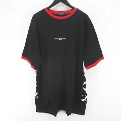 ハーディエイミス HARDY AMIES 半袖 Tシャツ カットソー LL 黒系 ブラック 日本製 ストレッチ ロゴ 文字 刺繍 ワッペンのサムネイル