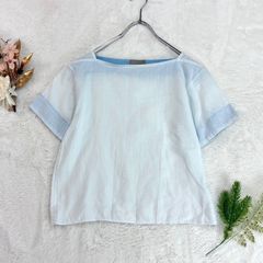 新品 Blumarine ブルマリン ブラウス ベビーブルー系 イタリア製 