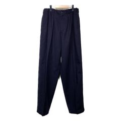 至極の一本】90s GIVENCHY ウールギャバジン ワイドスラックス 黒系