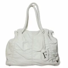 フルラ FURLA トートバッグ ハンドバッグ ジュニインレザー チャーム 鞄 オフホワイト /X