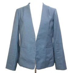 グリーンレーベルリラクシング ユナイテッドアローズ green label relaxing ノーラペルジャケット 手洗い可能 リシェオックス 38 M相当 ブルー系 3522-199-1093 /Xのサムネイル
