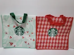 (送料込み) Starbucks 2018 クリスマス 限定 再利用バッグ 2枚