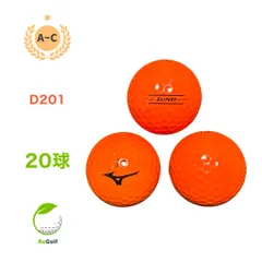 ロストボール ミズノ ミズノゴルフ D201 オレンジ 20球 ACランク ゴルフボールのサムネイル