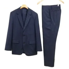 ポールスミス PAUL SMITH ゼニア生地 ストライプ シングル 2B スーツ セットアップ ジャケット スラックス M ネイビー
