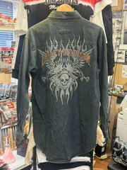 Harley-Davidson【新品タグ付き】レディース　デニムシャツ　刺繍　ハーレーダビッドソン　Mサイズ　大きめ　定価11,700円のサムネイル