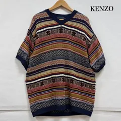ケンゾー Vネック 薄手 半袖 ニット セーター 総柄 ネイティブ OLD オールド メンズ - ISItems【USED】【古着】【中古】50157062のサムネイル