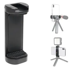 スマホホルダー1/4インチ三脚一脚撮影グリップセルカ棒対応スマホマウントアタッチメントトライポッドアダプタークリップ固定スのサムネイル