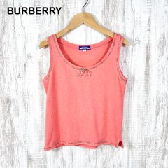 ✨BURBERRY バーバリー ノバチェック 肩リボン タンクトップ M✨ BURBERRY バーバリー タンクトップ 黒 M ノバチェックリボン ロゴ