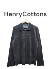 100 HenryCottons ヘンリーコットンズ 前面 スエード バイカラー カーディガンのサムネイル