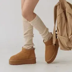 ベージュ レッグウォーマー