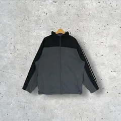 90's vintage 90年代 ヴィンテージ reebok リーボック 万国旗タグ ナイロンジャケット トラックジャケット ライトアウター オーバーサイズ ビッグシルエット Cambodia製 XLサイズ ブラック グレー