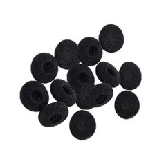 イヤホン交換用イヤーパッド15mm〜20mmイヤークッション高弾性柔らかい耐久性スポンジ製イヤーパッドイヤホン用ほとんどの平らな円形および楕円形のヘッドフォンにフィットブラック70個