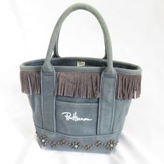 美品 Ron Herman フリンジ キャンバス ミニトートバッグ ロンハーマン