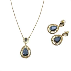 スワロフスキー SWAROVSKI Darling Small ネックレス ブラック ゴールド金具 クリスタル ピアス セット【中古】