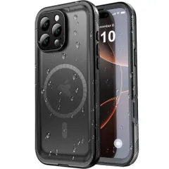 SPORTLINKiPhone16Promax用防水ケースiPhone16promaxMagSafe用ケース完全防水IP68防水等級マグネット搭載MagSafe対応防雪防塵耐衝撃360°全面保護フェイスID