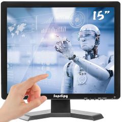 Suprlipy15 인치 터치 스크린 모니터 1024x768HDMIVGAAVUSBBNC 대응 10 포인트 정전 용량 터치 TFTLED 모니터 노