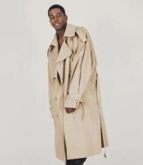 最終値下げ) rokh h&m ボタンディテールツイルトレンチコート - メルカリ