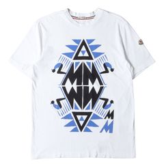 極美品〕モンクレール プリントロゴ ホワイト S Tシャツ 5S314 - メルカリ
