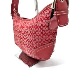 極美品☆希少カラー☆COACH☆アクセサリーポーチ ワンショルダー 赤