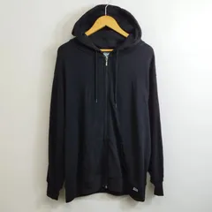 DISCUS ATHLETIC ディスカスアスレチック ジップパーカー バックロゴ ビッグロゴ スウェット フーディー Y2K ストリート アメカジ ブラック 黒 メンズ サイズ L E53のサムネイル
